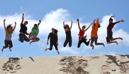 Jump Tours in action at Henty Dunes on Tasmania's West Coast